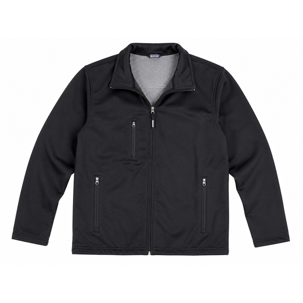 Bishop Soft Shell Jacket Est XL Black Full Zip Fleece Lined Minimalist Gorpcore‎